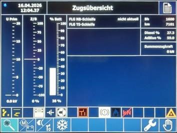Abbildung zu Schritt 3: Betriebsart-Anzeige auf dem Diagnosedisplay prüfen.