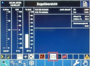 Abbildung zu Schritt 2: Leuchtdrucktaster „Feststellbremse gelöst